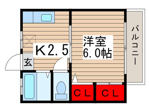 エースハイツの物件間取画像